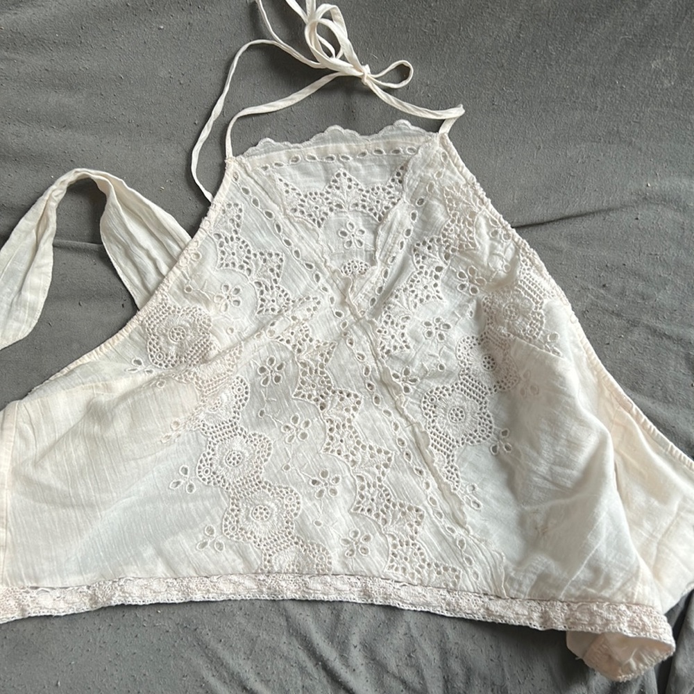 American eagle self tie crop top